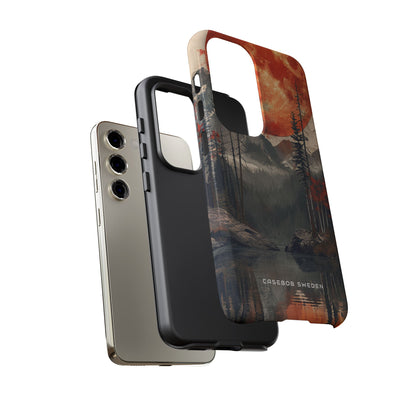 Celestial Glow Over Reflective Landscape Samsung S23 - Tough Phone Case