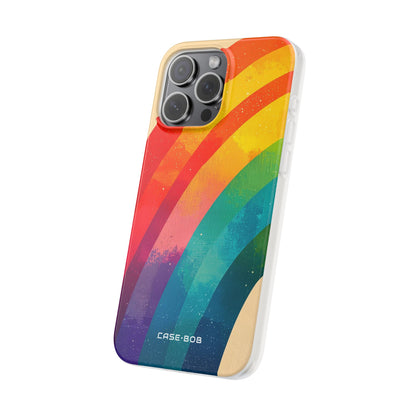 Textured Rainbow Arc iPhone 15 Pro Max Case - Soft