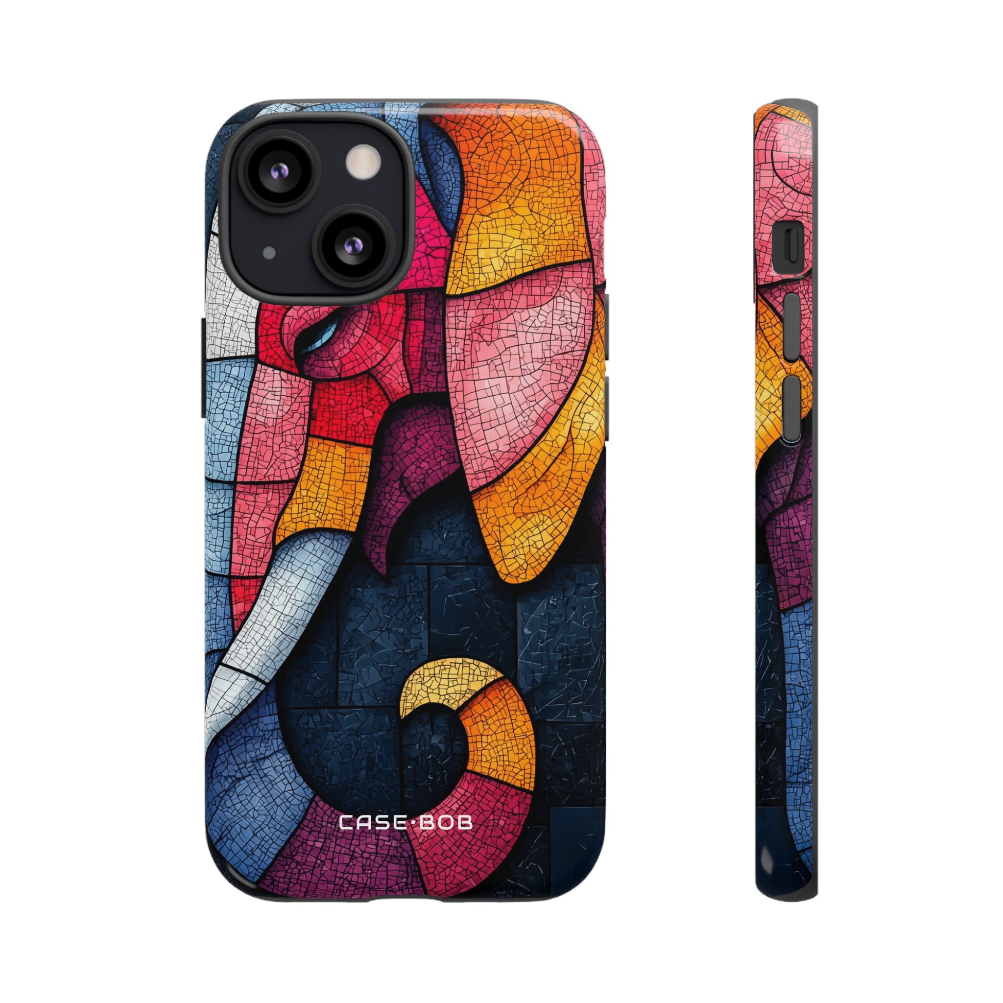 Elephant Mosaic iPhone 13 Mini Case - Tough