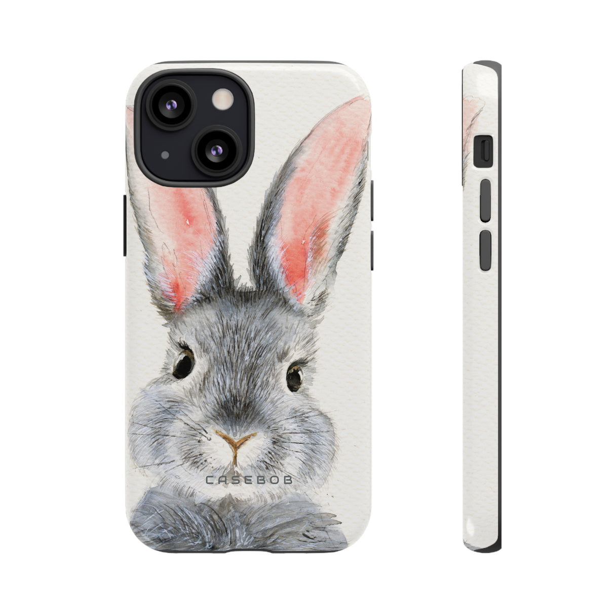 Watercolor of Fluffy Rabbit - Protective Phone Case