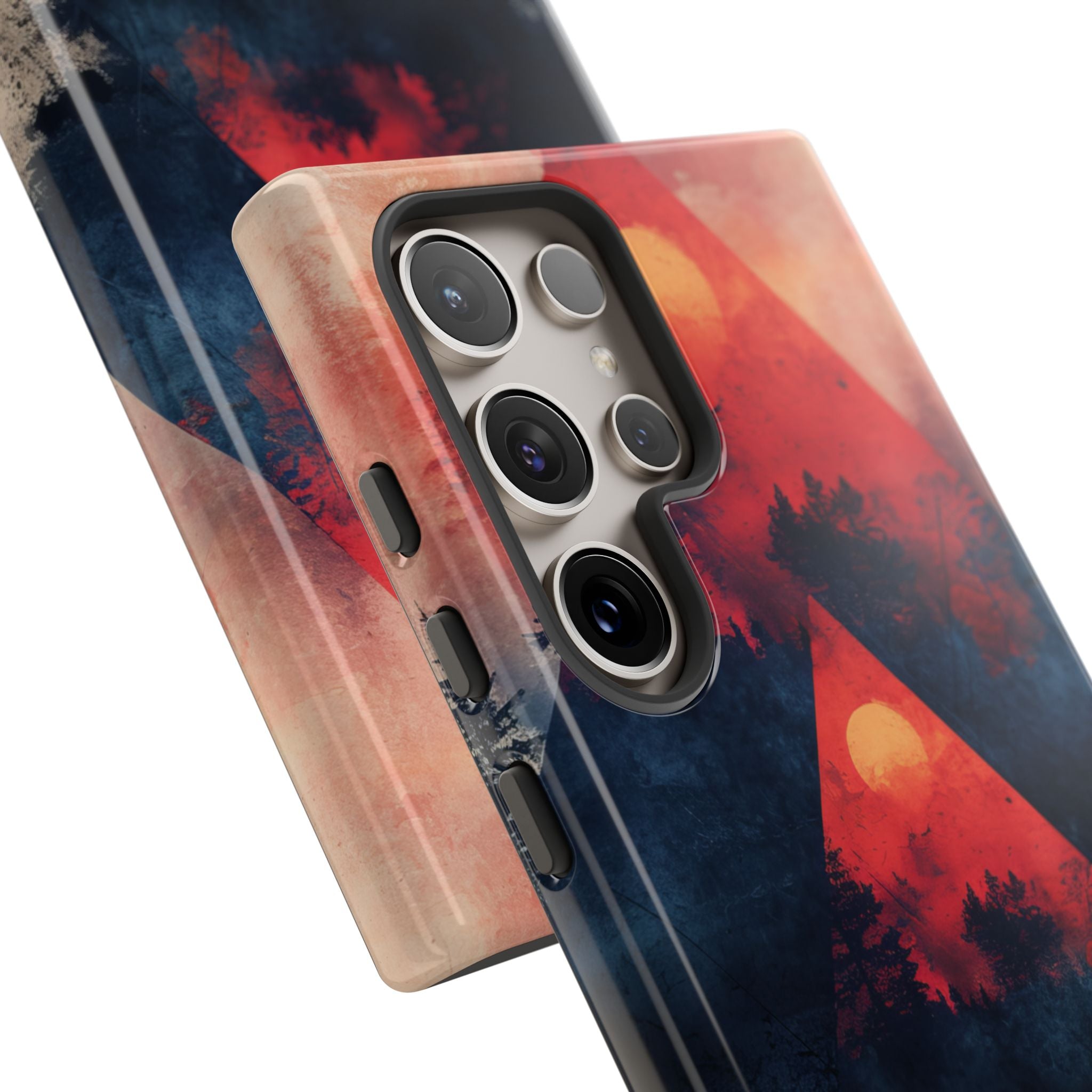 Red Sky Serenity - Tough Samsung S24 Phone Case