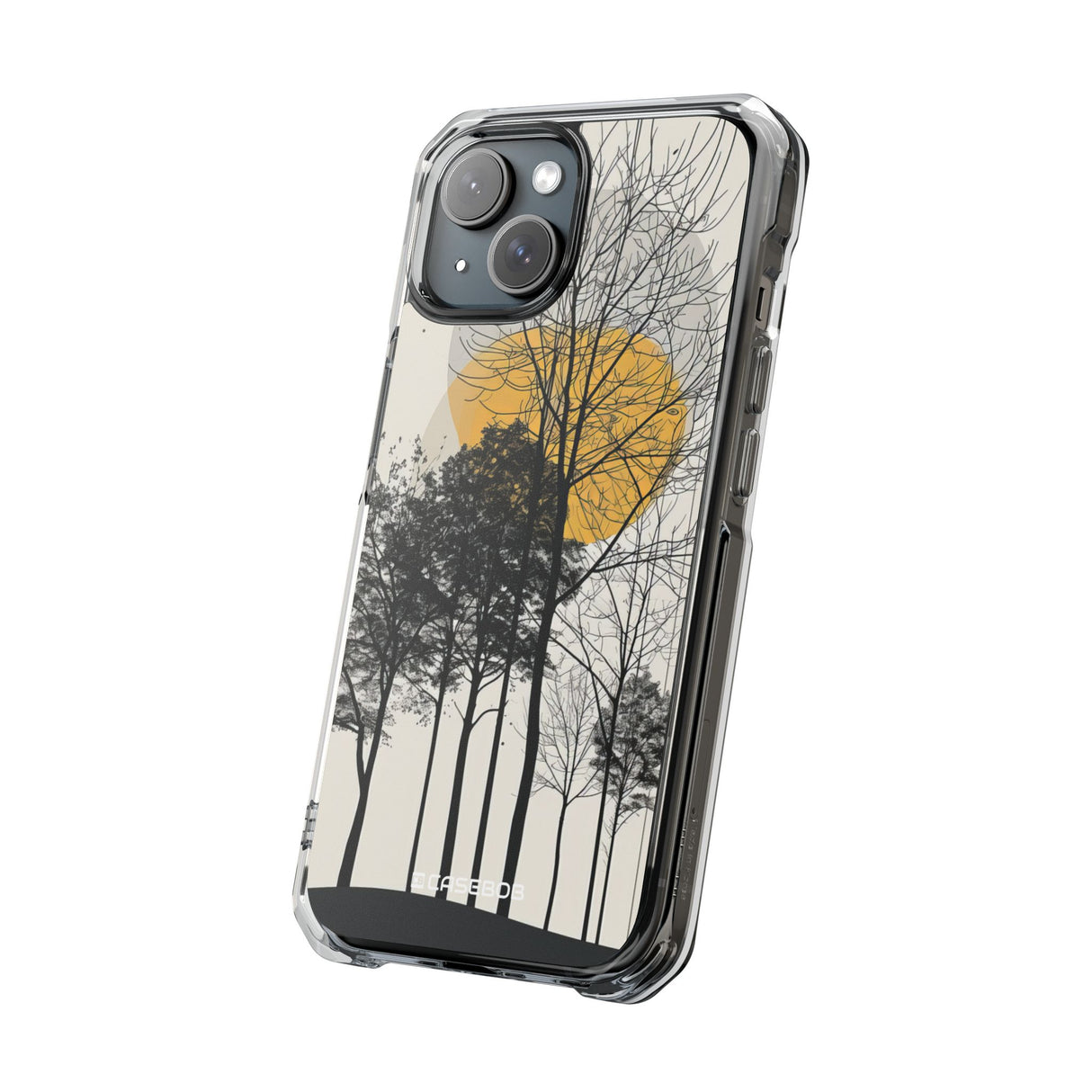 Minimalist Nature Harmony - Phone Case for iPhone (Clear Impact - Magnetic)