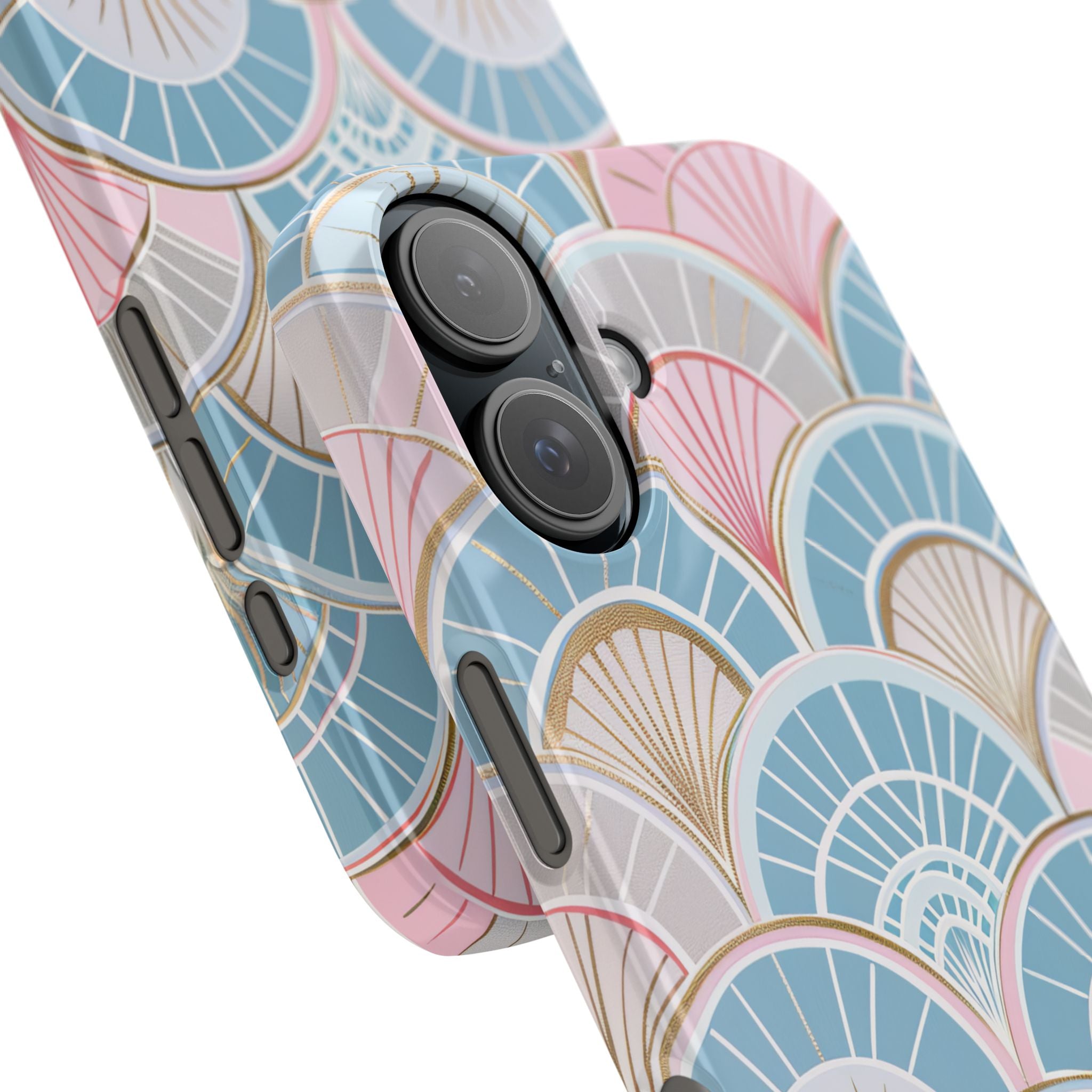 Art Deco Pastel Fan Pattern - Slim iPhone 16 Phone Case