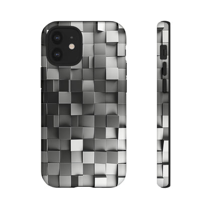 Monochrome Square Gradient - Protective Phone Case