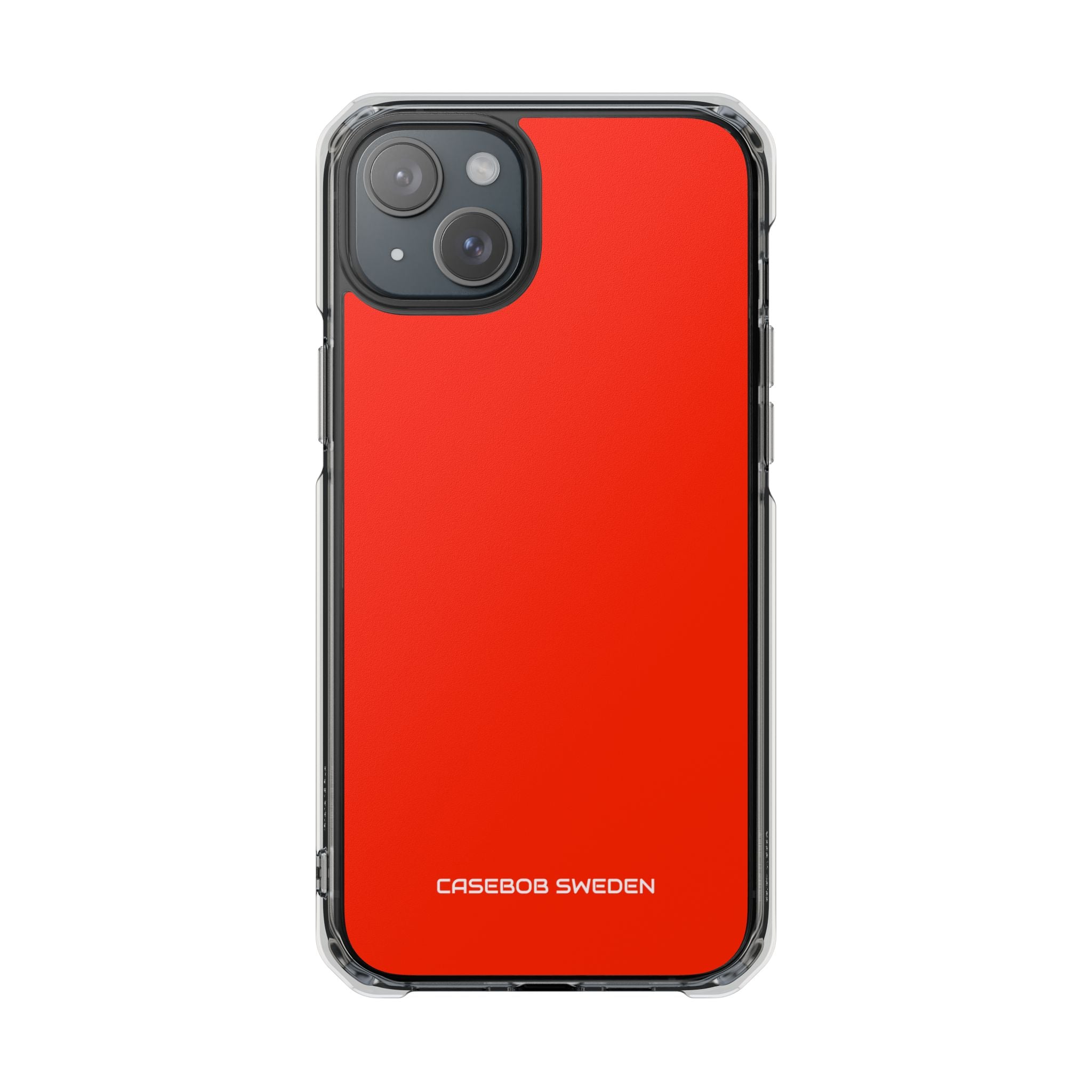 Scarlet Red - Clear Impact iPhone 15 Phone Case