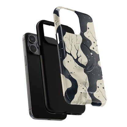 Organic Fluid Silhouettes with Cosmic Depth iPhone 15  Tough+ Phone Case