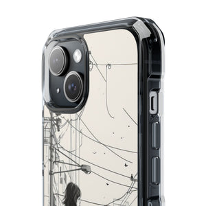 Urban Solitude Sketch - Phone Case for iPhone (Clear Impact - Magnetic)