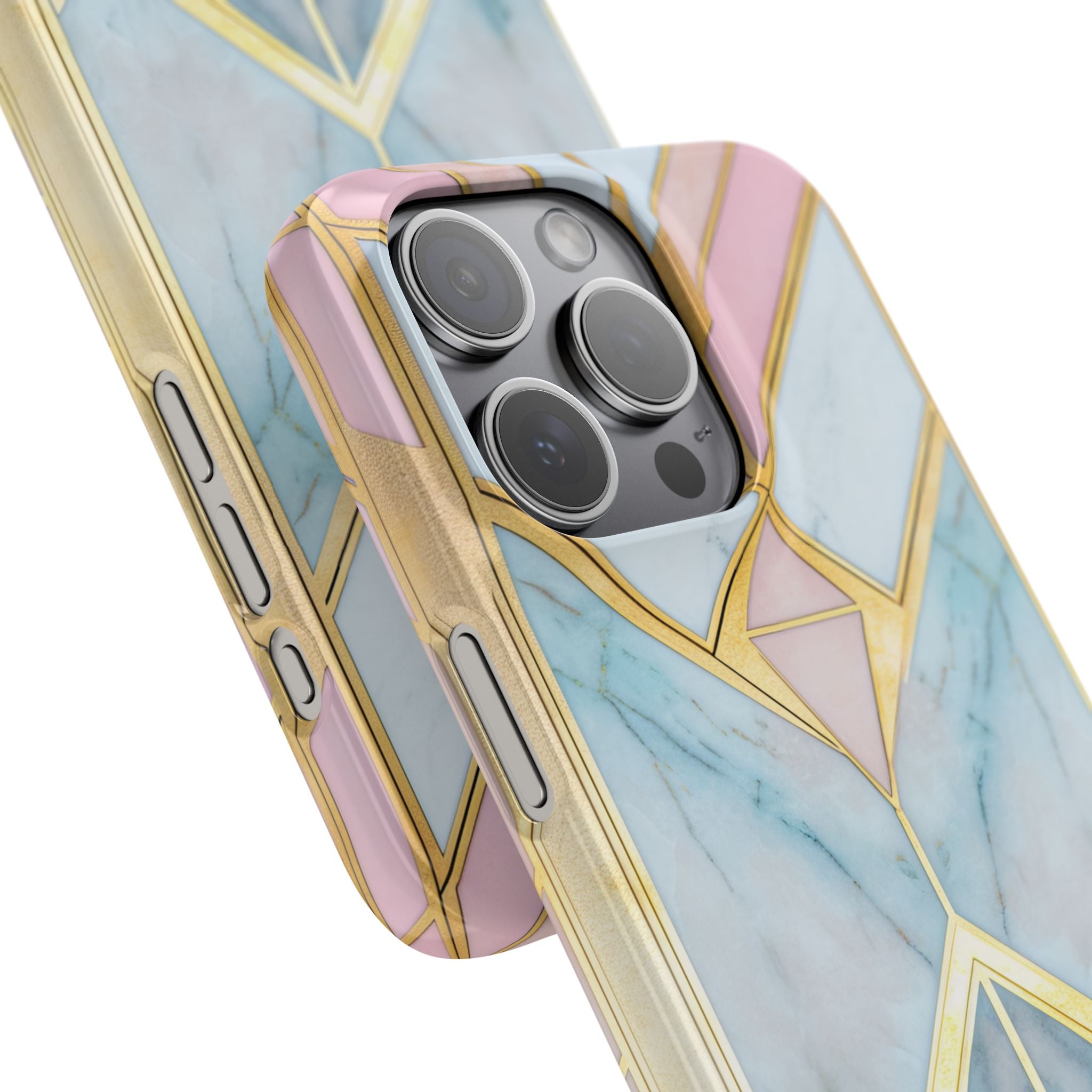 Gold Pink Art Deco - Slim iPhone 15 Phone Case