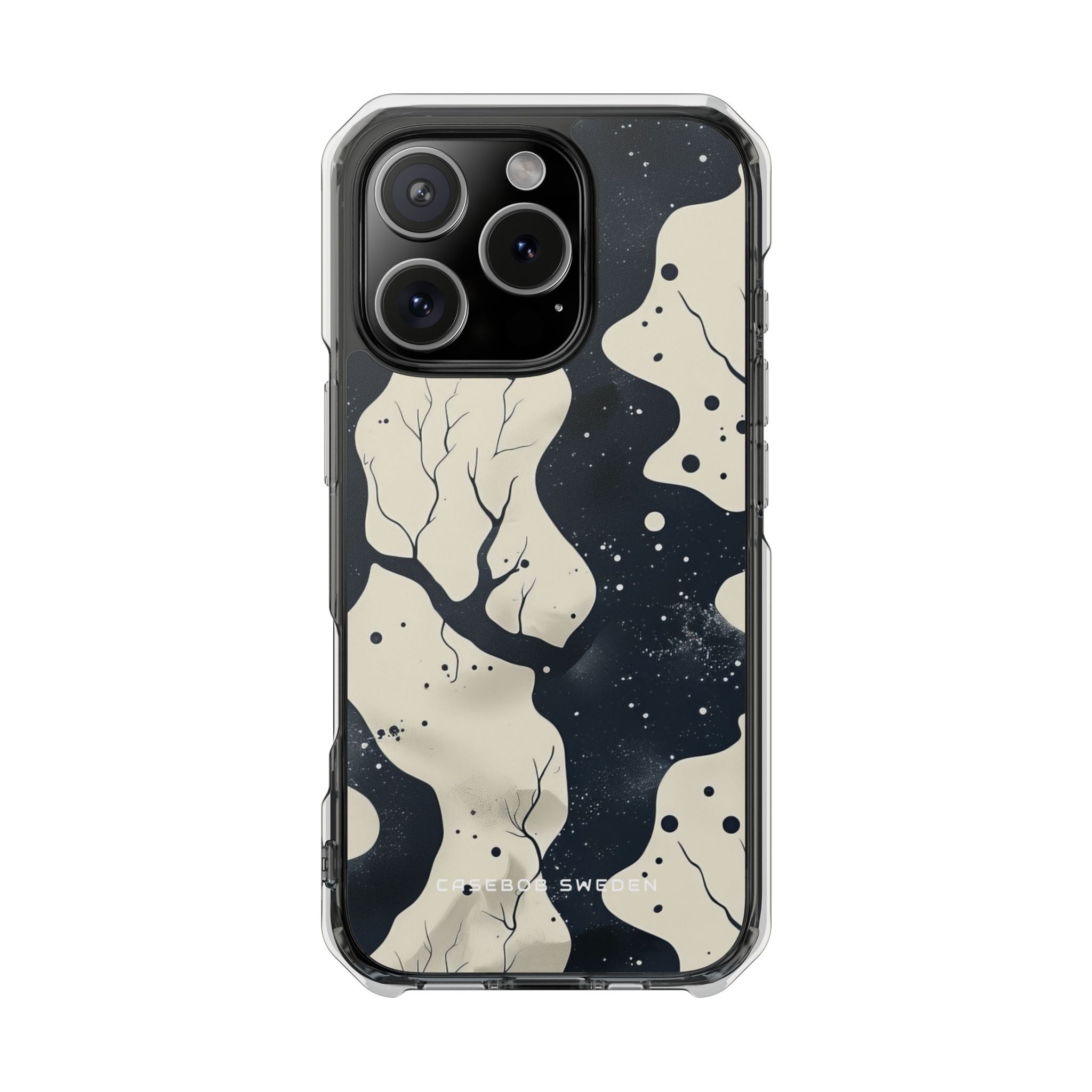 Organic Fluid Silhouettes with Cosmic Depth iPhone 16 - Clear Impact Phone Case