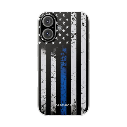 Blue Stripe Flag iPhone 16 Case - Soft