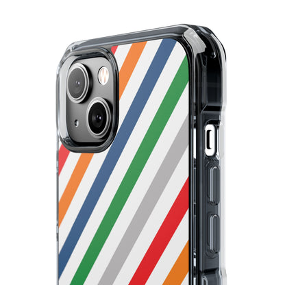 Vibrant Geometric Stripes iPhone Case - Impact