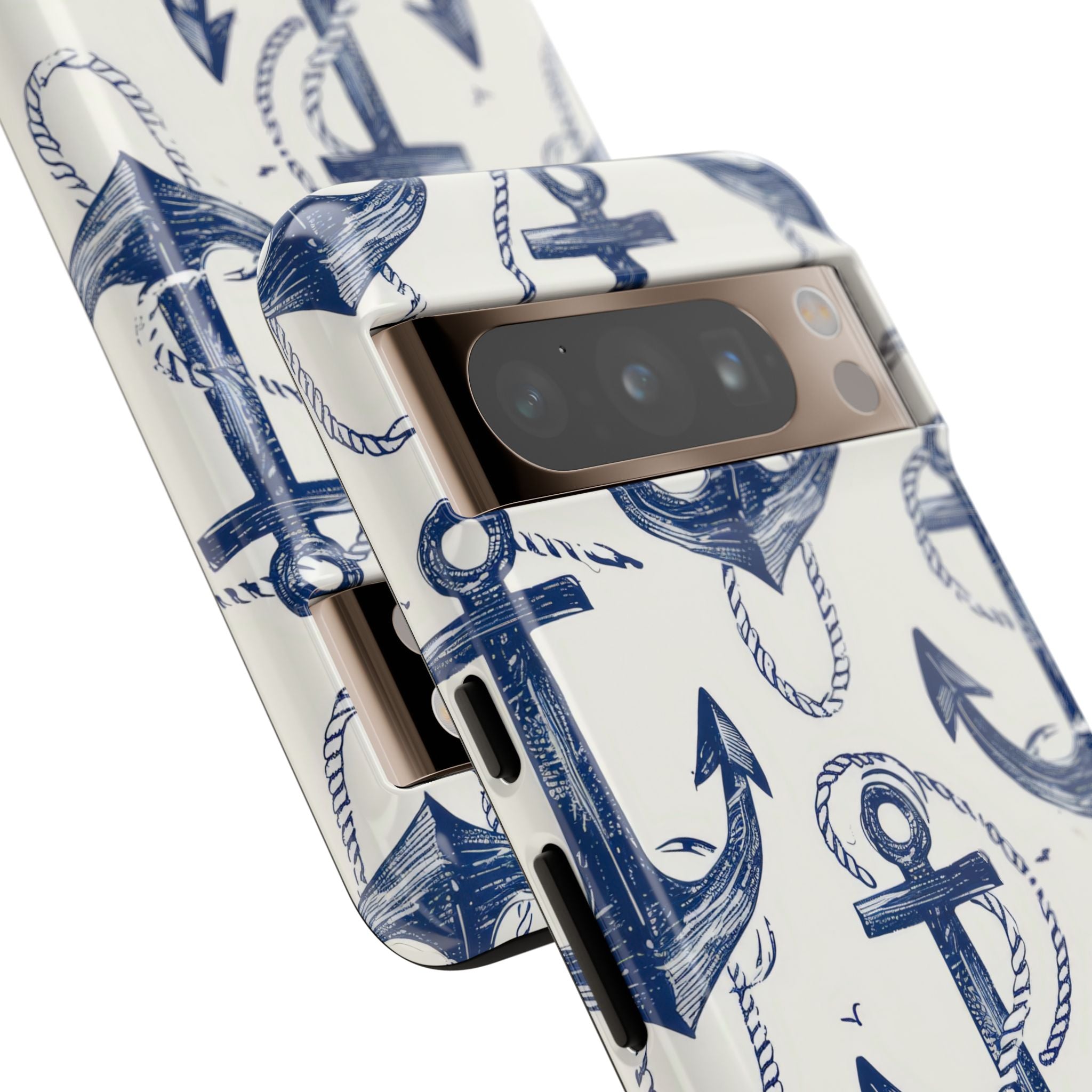 Navy Anchor Loop Google Pixel 8 Pro Case - Tough