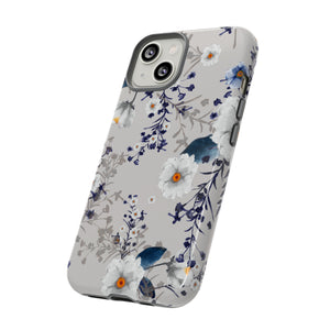 Watercolor Blue Summerflowers - Protective Phone Case