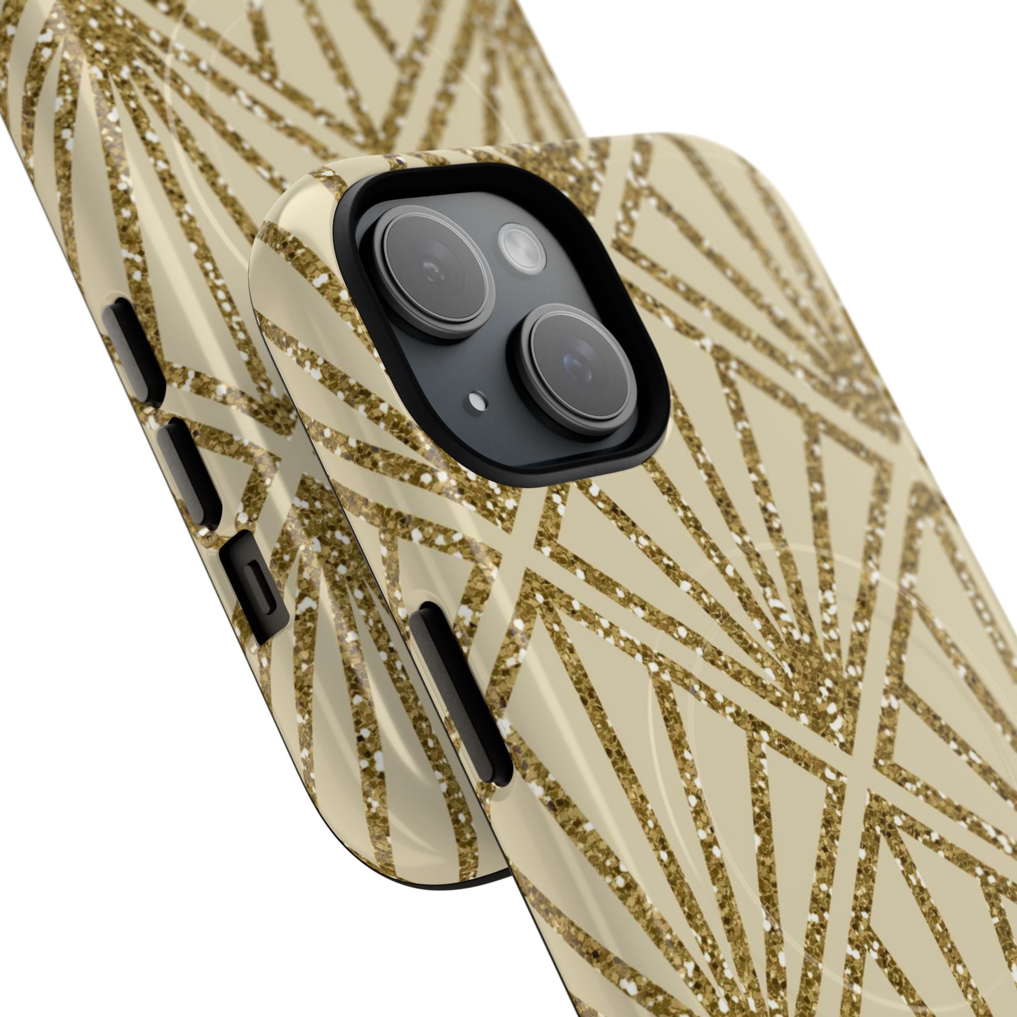 Gold Diamond Radiance iPhone 15 Case - Tough+