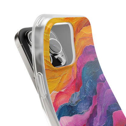 Vibrant Abstract Waves - Flexi iPhone 16 Phone Case