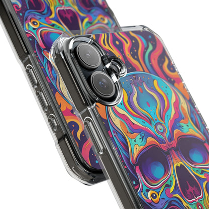 Flaming Skull iPhone 16 Plus Case - Impact