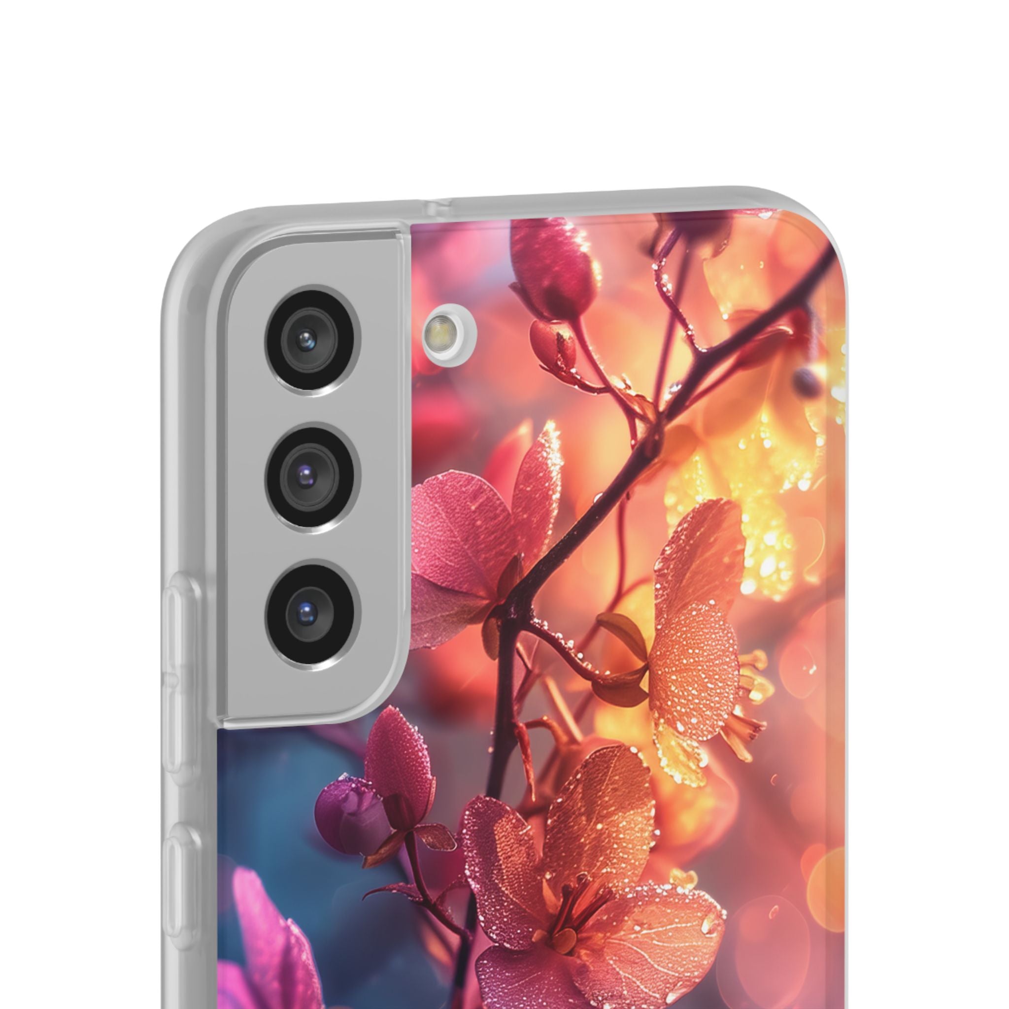 Pink Bloom Serenity - Flexi Samsung S22 Phone Case