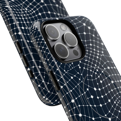Warped Grid Web iPhone 15 - Tough+