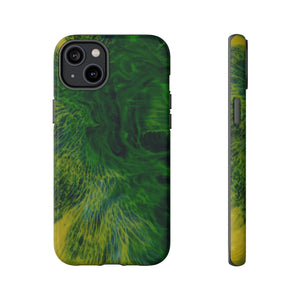 Dark Green Ink Art - Protective Phone Case