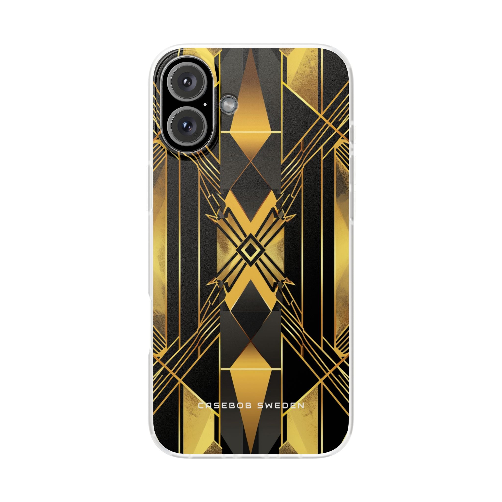 Golden Geometric Elegance iPhone 16 - Flexi Phone Case