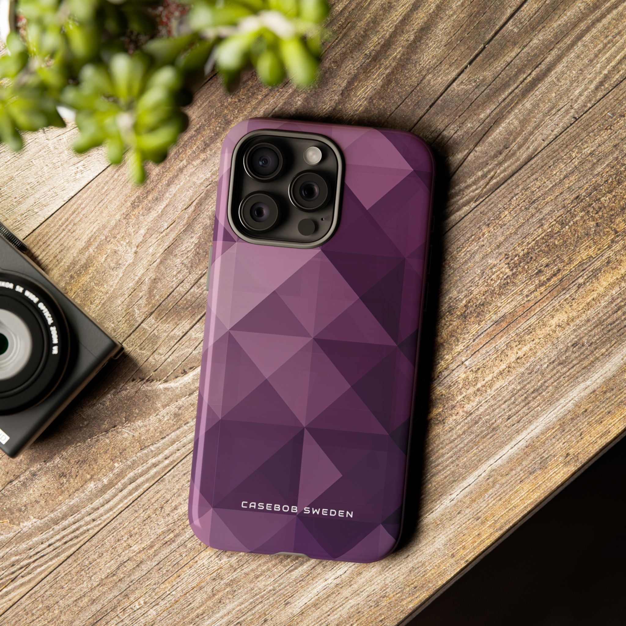 Gradient Purple Mosaic iPhone 15 - Tough Phone Case