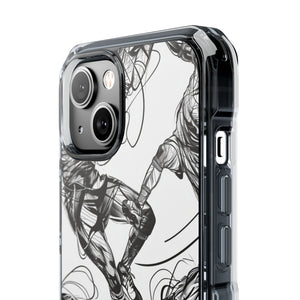 Dynamic Athletic Surrealism - Phone Case for iPhone (Clear Impact - Magnetic)