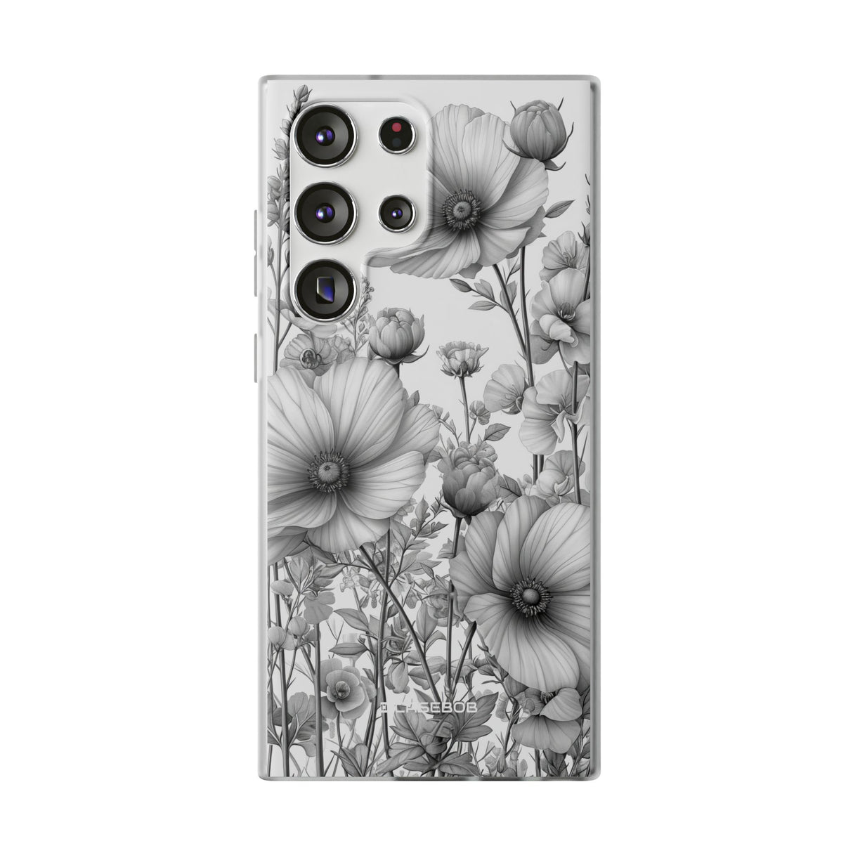 Monochrome Flora | Flexible Handyhülle für Samsung Galaxy