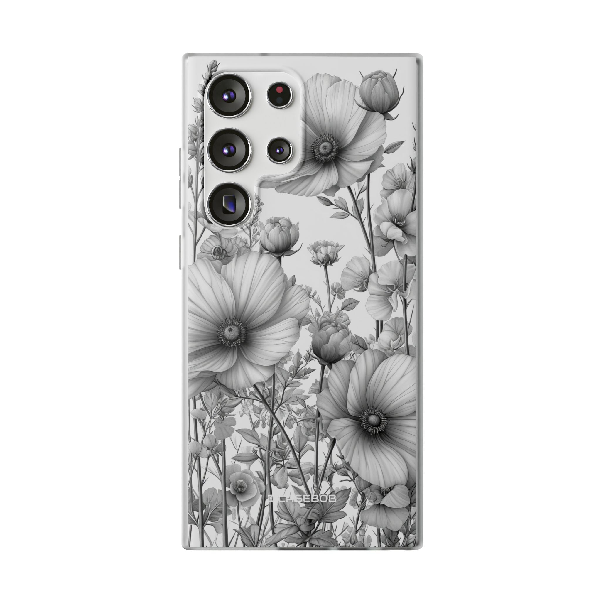 Monochrome Flora | Flexible Phone Case for Samsung Galaxy