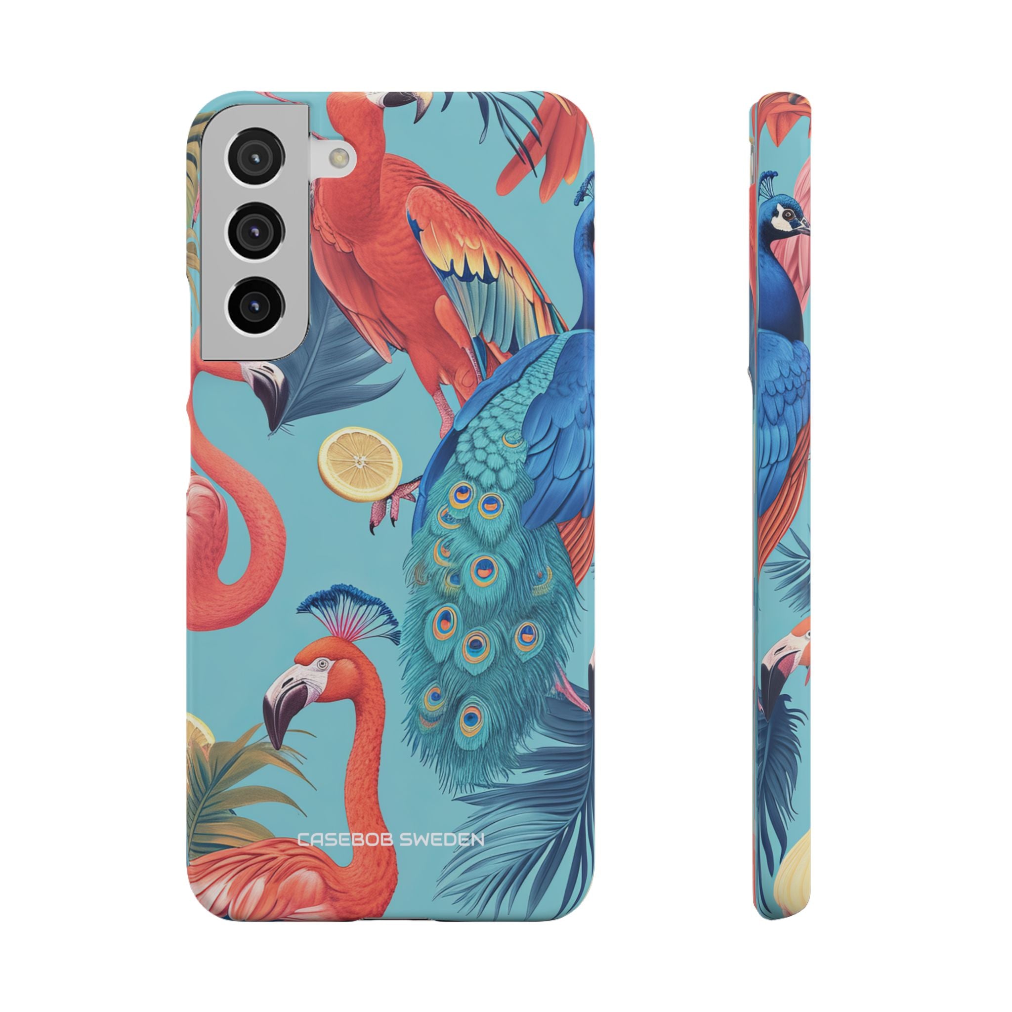 Tropical Flamingo Bliss - Slim Samsung S22 Phone Case