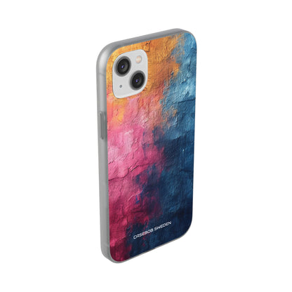 Blue Pink Abstract - Flexi iPhone 14 Phone Case