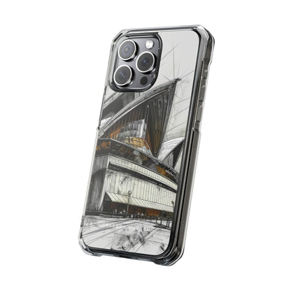 Architectural Curves in Line Formation iPhone 15 - Clear Impact Phone Case