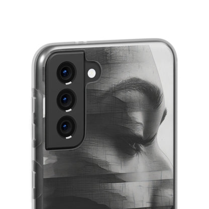 Abstract Glitch Portrait | Flexible Phone Case for Samsung Galaxy