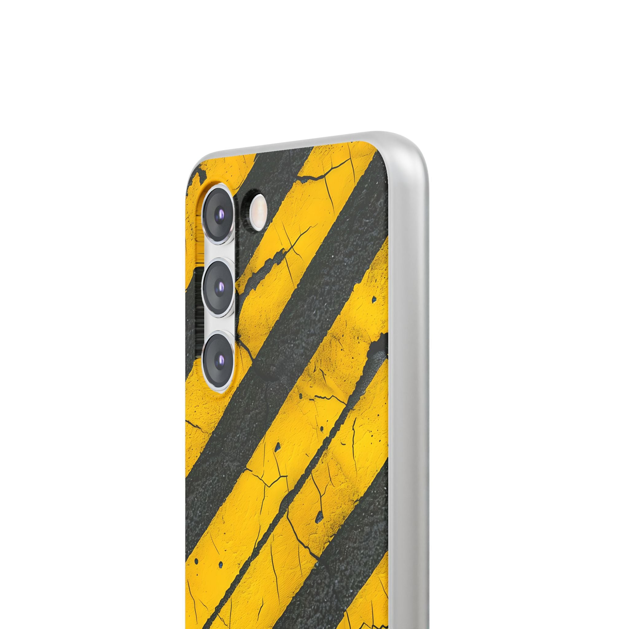 Yellow Stripe Distress Samsung S23 Case - Soft