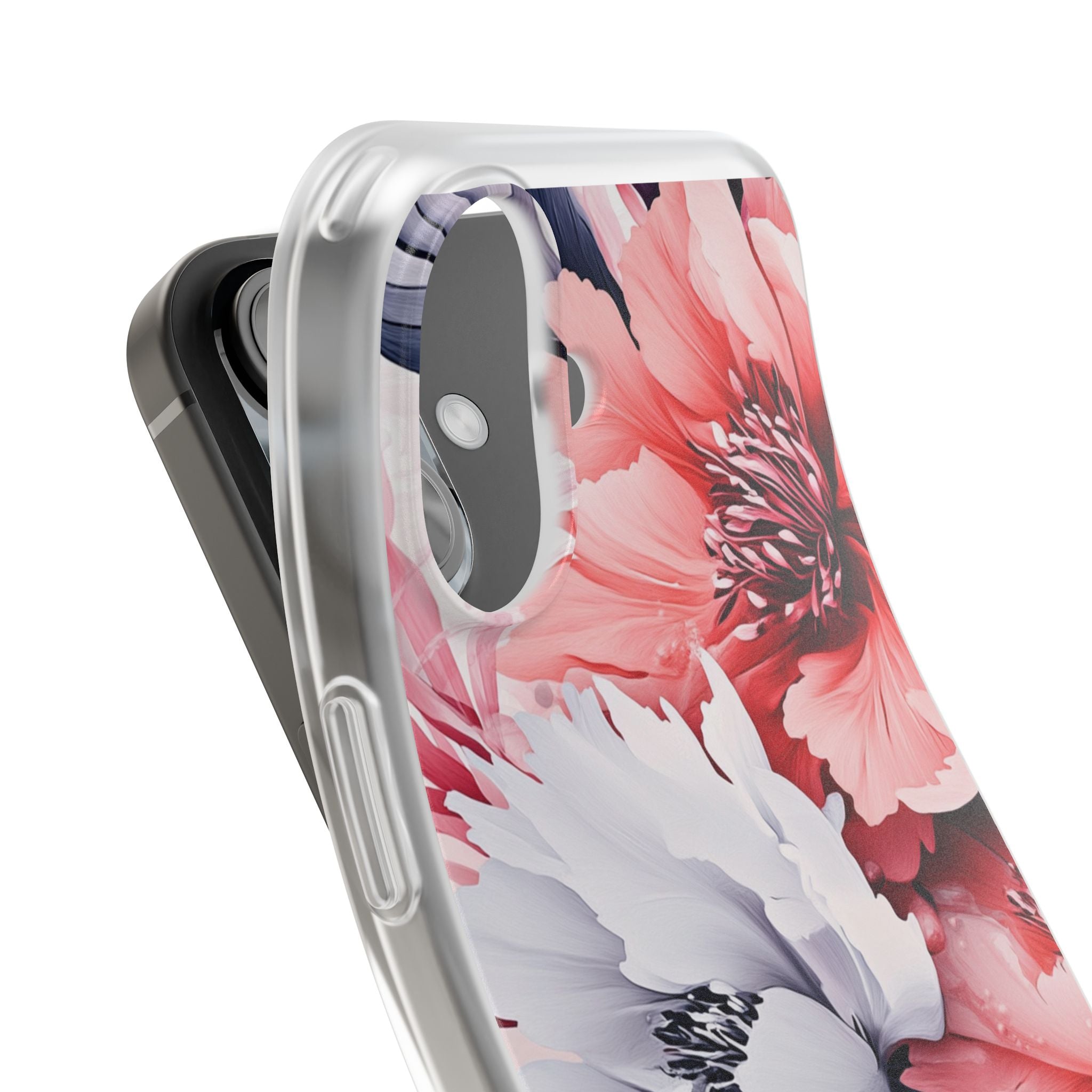 Coral Bloom iPhone 16 Case - Soft