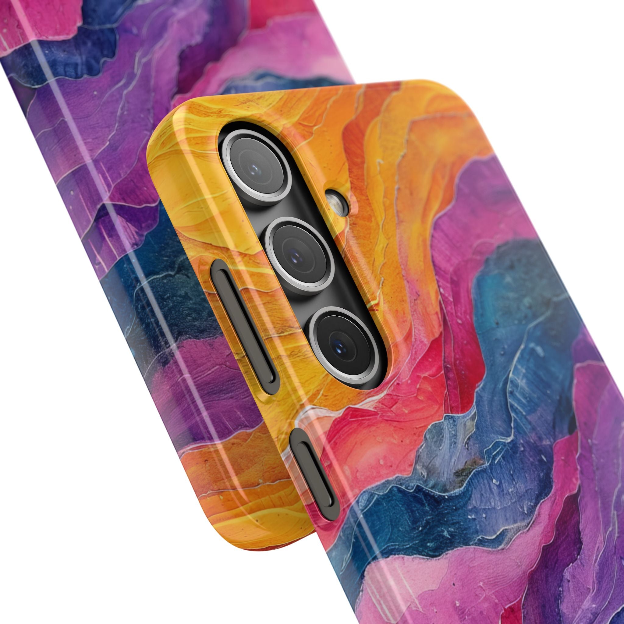 Vibrant Abstract Waves - Slim Samsung S24 Phone Case