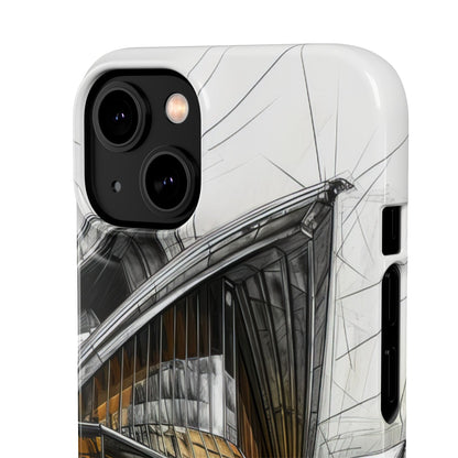 Architectural Curves in Line Formation iPhone 14 - Slim Phone Case