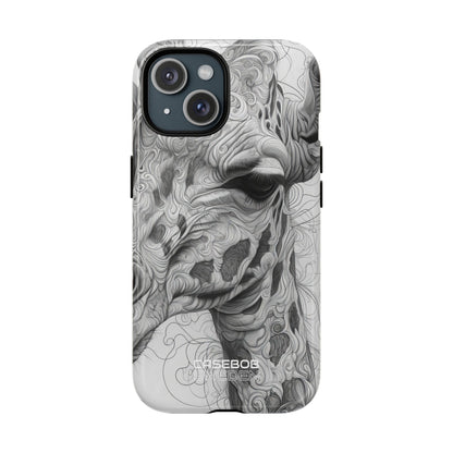 Swirling Giraffe Art iPhone 15 - Tough+