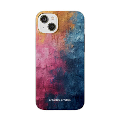 Blue Pink Abstract - Flexi iPhone 14 Phone Case