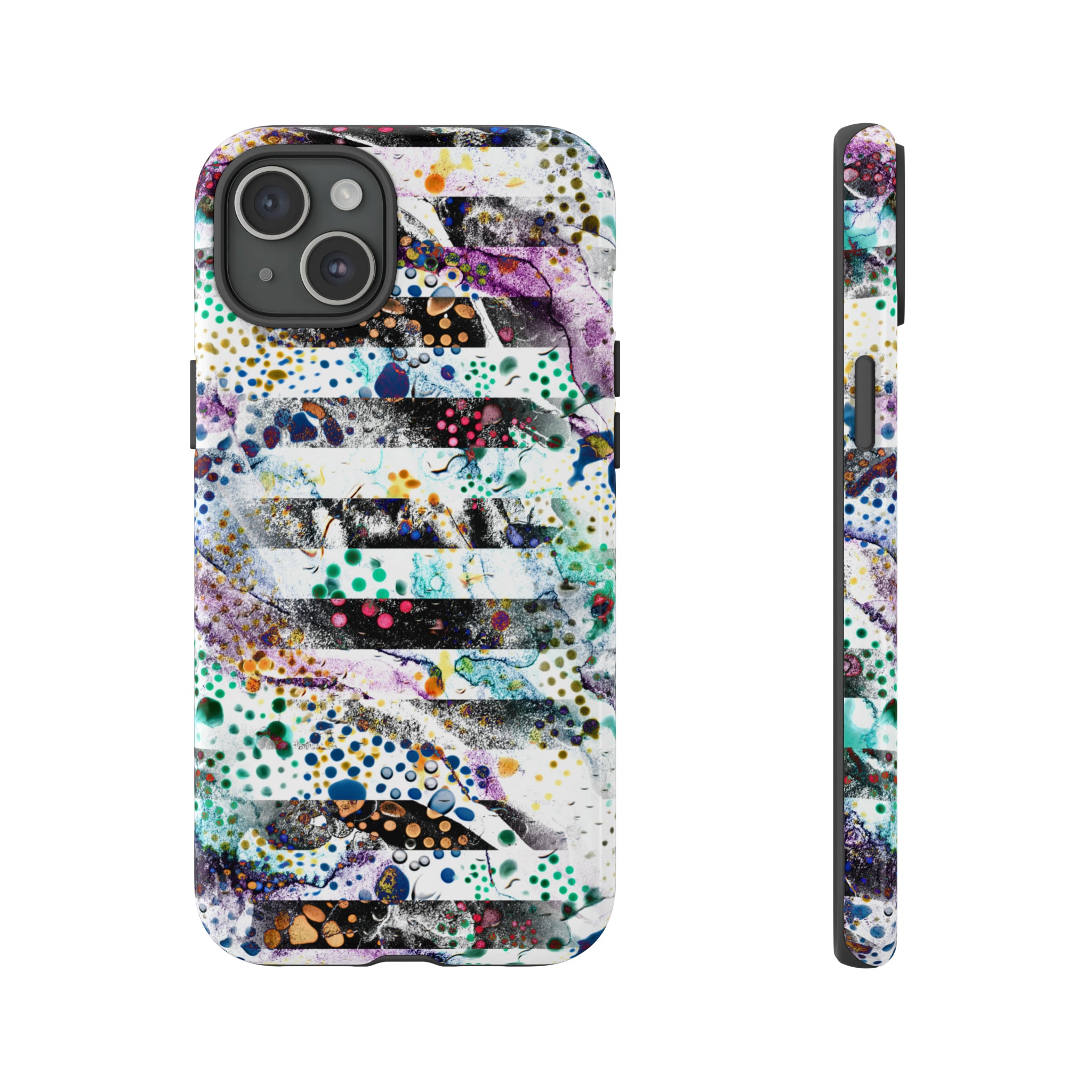 Abstract Green Purple - Protective Phone Case