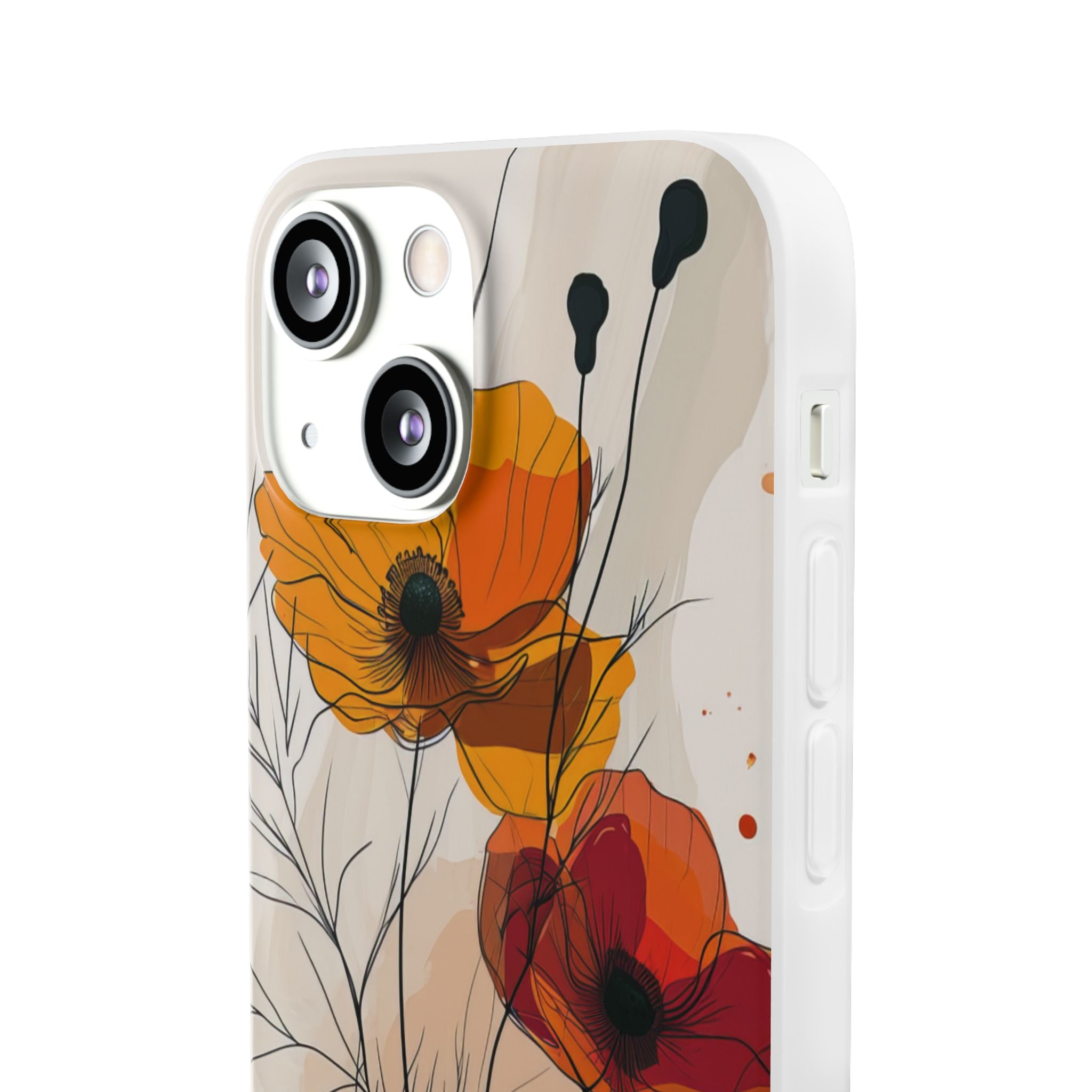 Fiery Floral Abstraction | Flexible Phone Case for iPhone