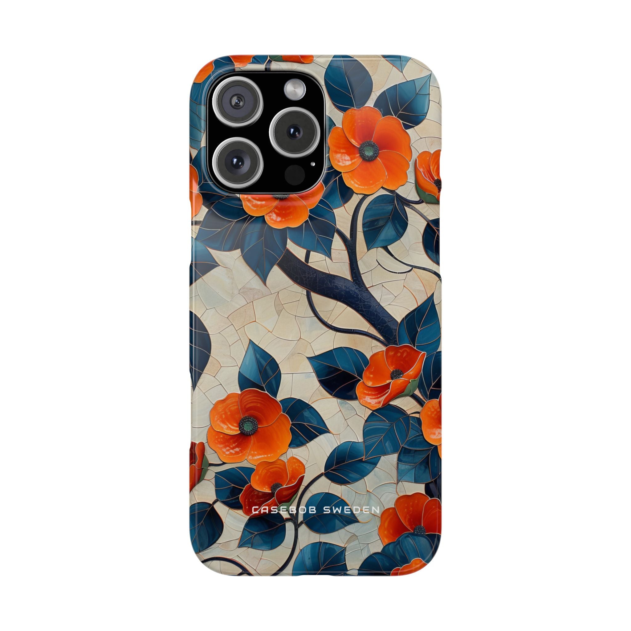 Orange Blossoms Mosaic Harmony iPhone 16 - Slim Phone Case