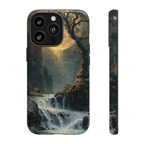 Moonlit Waterfall Silence - Protective Phone Case