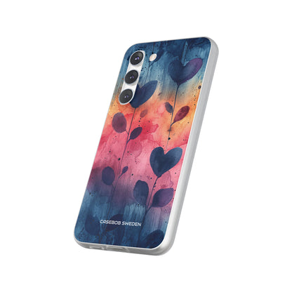 Watercolor Heart Art - Flexi Samsung S23 Phone Case