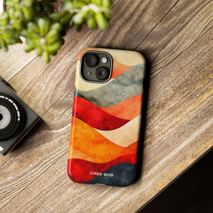 Cracked Wave Sunset iPhone 15 Case - Tough