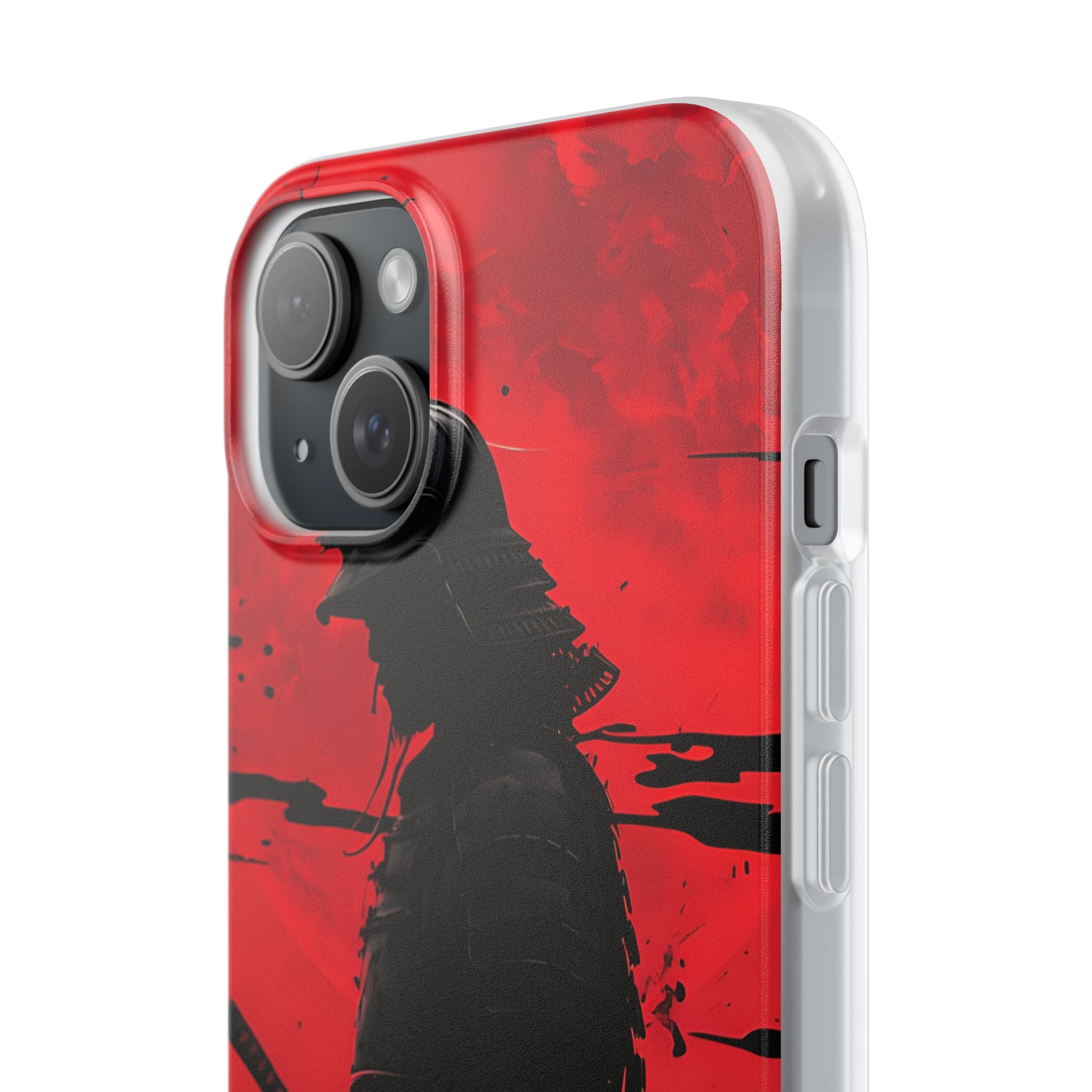 Crimson Samurai iPhone 15 Plus Case - Soft