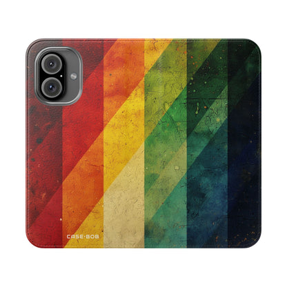 Crimson Stripes - iPhone 16  Case - Wallet