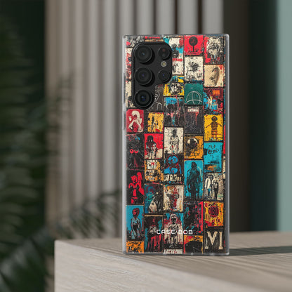 Figured Grid Samsung S22 Ultra Case - Soft