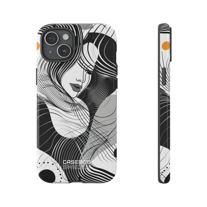 Orange Wave Motion iPhone 15 - Tough