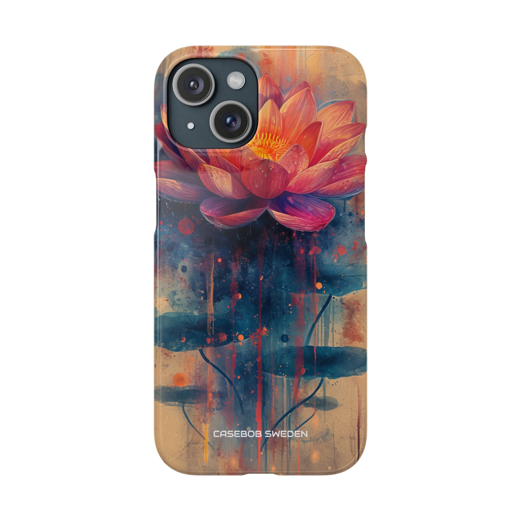 Lotus Blossom Art - Slim iPhone 15 Phone Case