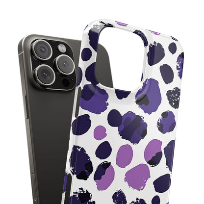 Purple Inkblots iPhone 16 - Slim Phone Case